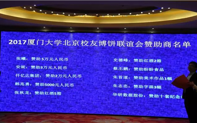 “博餅”是閩南地區(qū)有的傳統(tǒng)形式歡慶，此次活動以這種形式向母校致以美優(yōu)的祝福，也寄托著各地廈人永久母校情和青春回憶的活動。